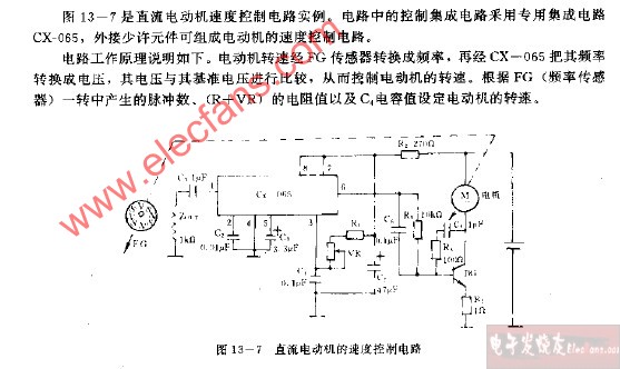 直流电动机的速度控制电路图