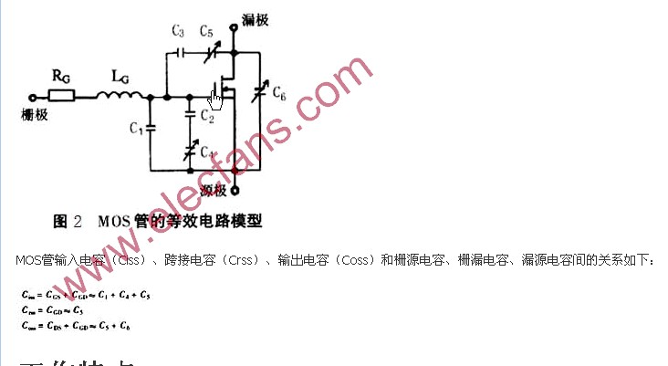 MOS管的等效电路模型
