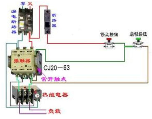 热过载继电器的接线图