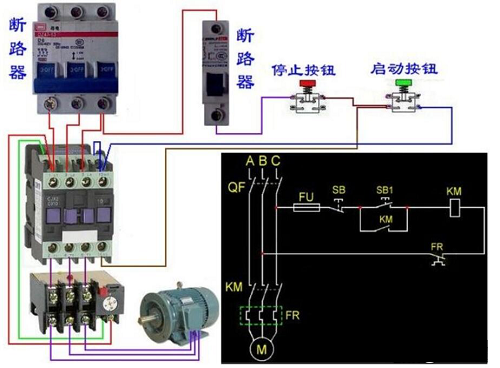 热过载继电器的接线图