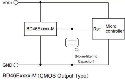 BD46汽车电压检测器IC典型应用电路图