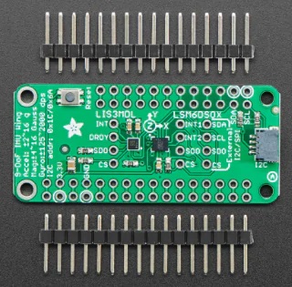LSM6DSOX + LIS3MDL FeatherWing精密板功能结构图