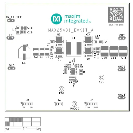MAX25431EVKIT评估电路板接口功能图