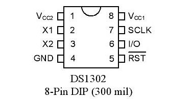 DS1302封装图 8pin dip
