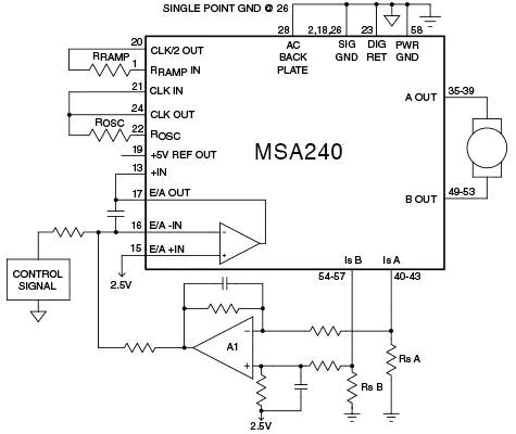 MSA240脉宽调制放大器电路图