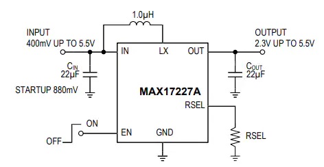 MAX17227A开关稳压器工作电路图