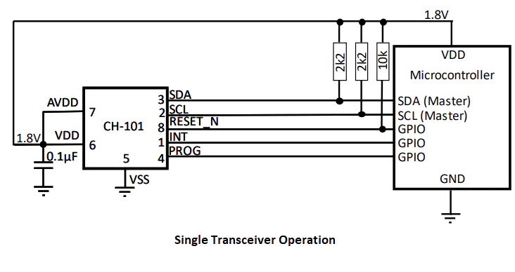CH101距离传感器工作电路图1