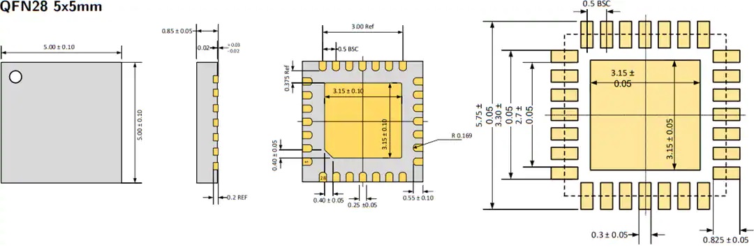AEM30940射频能量收集IC包装尺寸