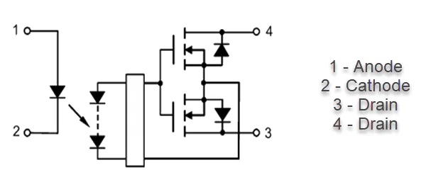 TLP348x光耦合器光继电器内部电路