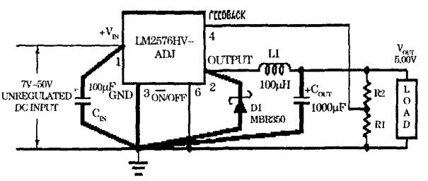 输出电压可调型典型应用电路