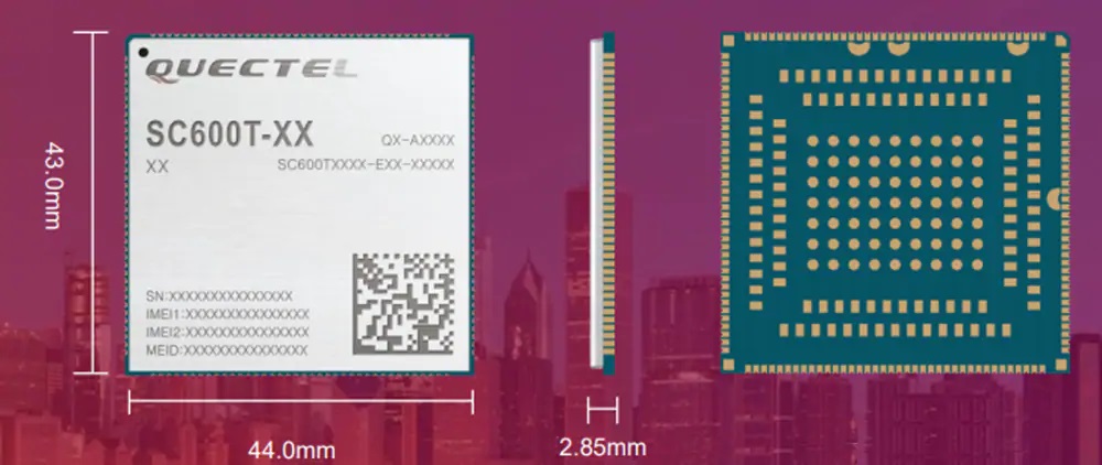 Quectel智能物联网模块SC600T封装尺寸