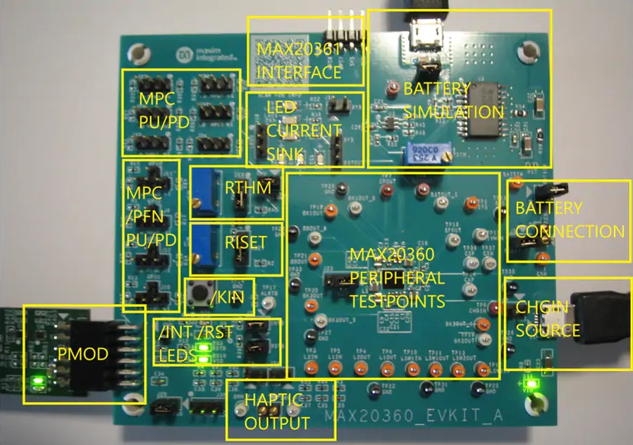 MAX20360EVKIT电路板布局结构图