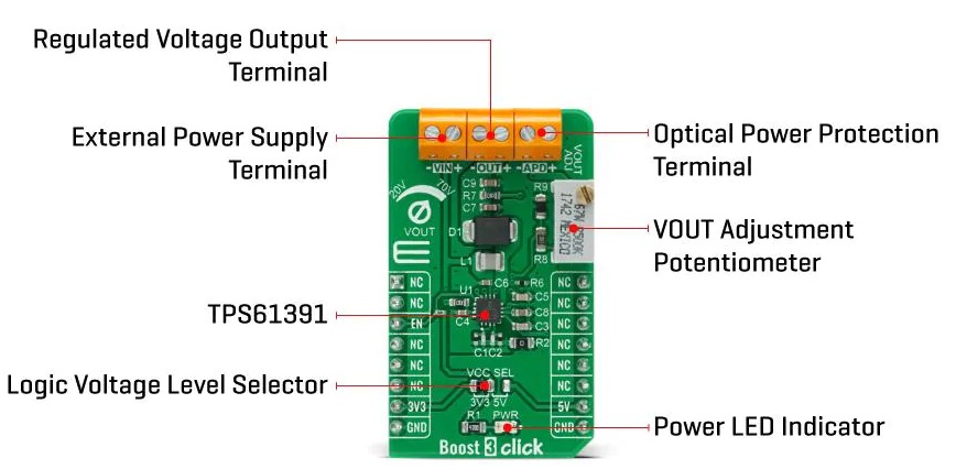 Mikroe Boost 3 Click引脚功能图