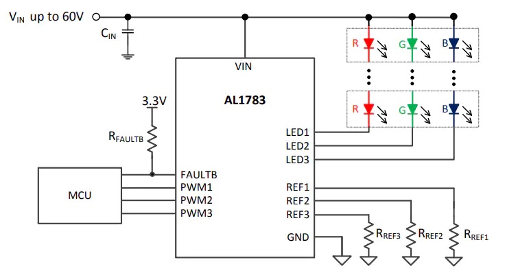 AL1783 LED驱动器应用电路图