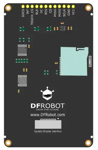 DFRobot 2.8英寸TFT LCD触摸屏显示器结构概况