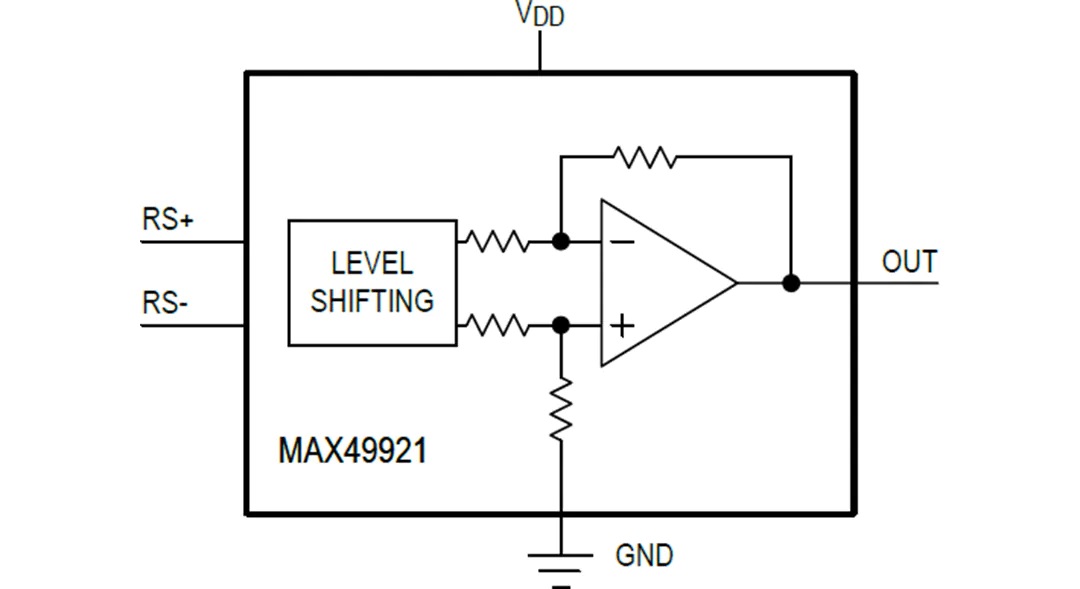 MAX49921电流检测放大器原理图