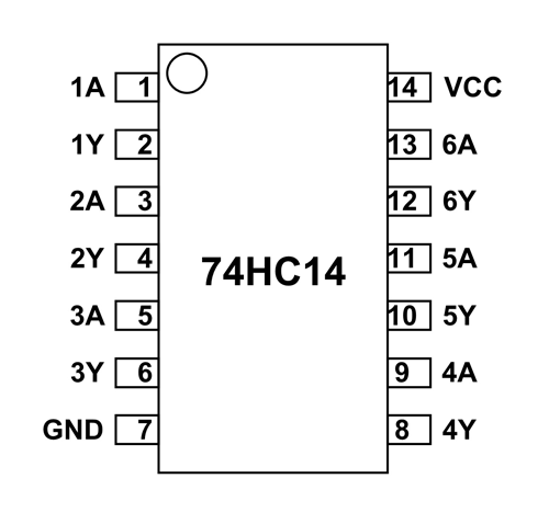 74HC14 IC引脚排列