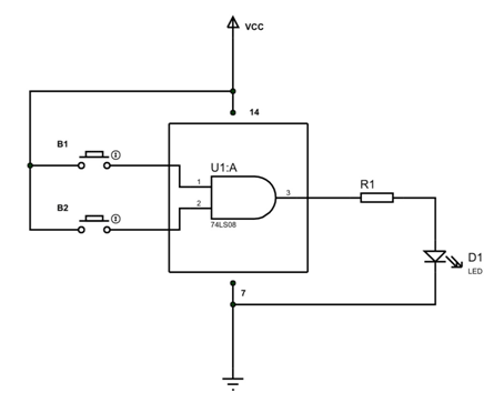 74LS08 IC 与门电路