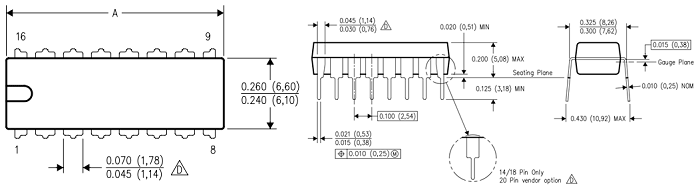 CD4026（PDIP）的2D模型