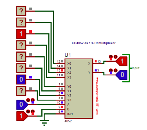 CD4052-Demultiplexer-CircuiT