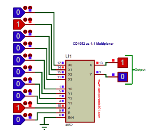 CD4052-Multiplexer-Circuit