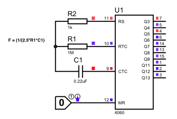 cd4060 14级二进制计数器ic