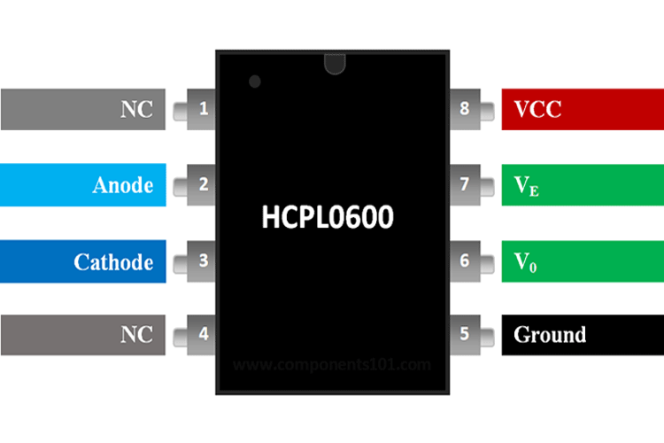 HCPL0600光耦合器引脚排列