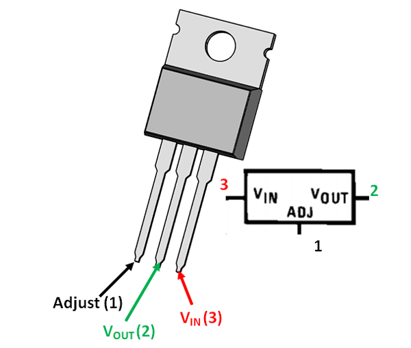 LM350T稳压器IC引脚排列