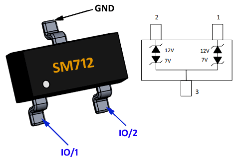 SM712 TVS二极管阵列
