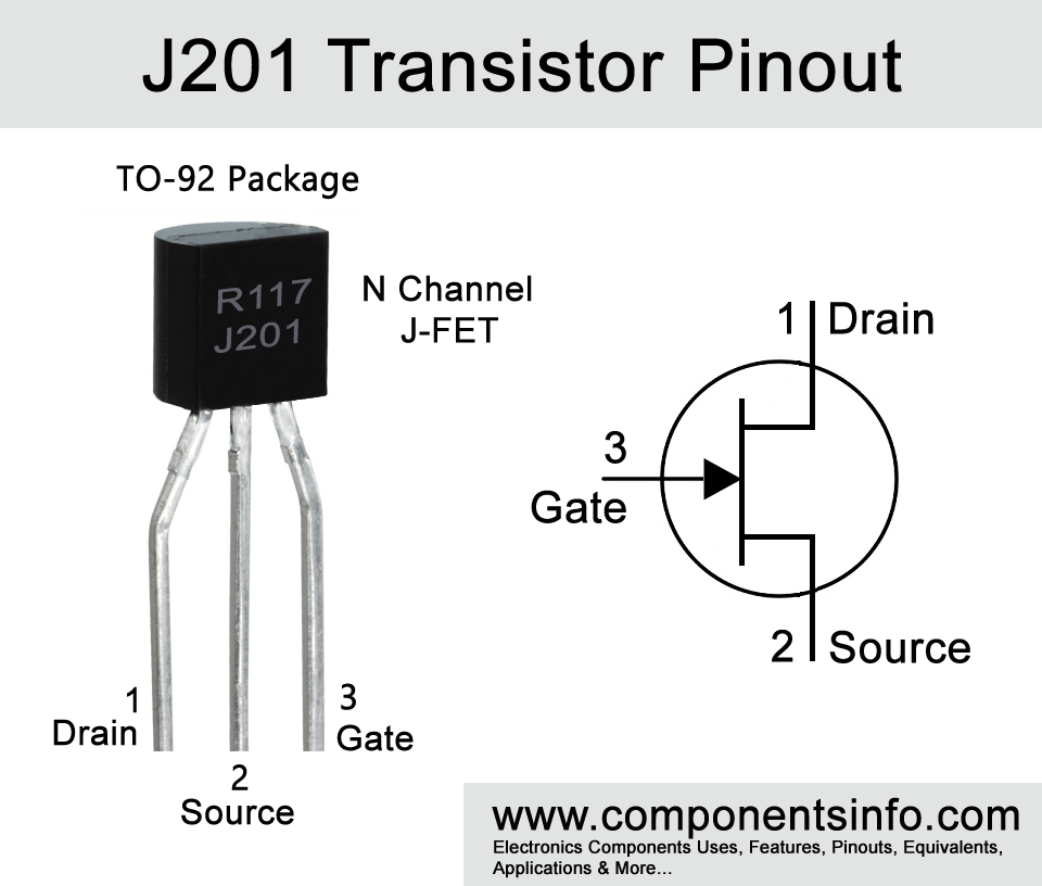 J201晶体管的引脚排列