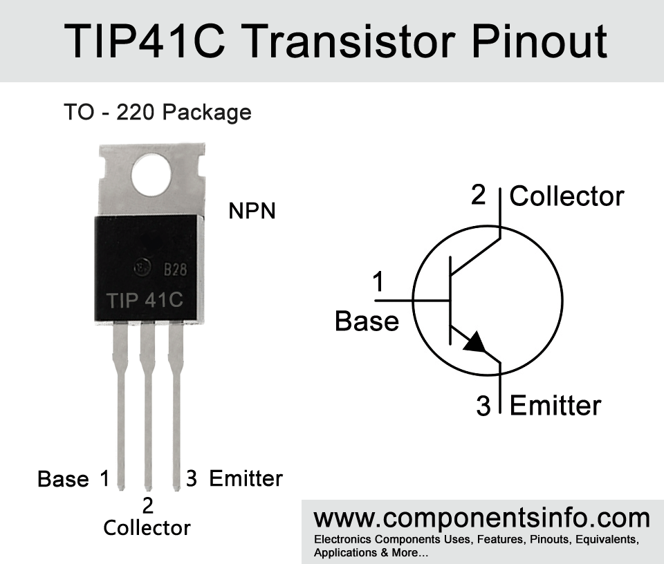 TIP41C晶体管引脚排列