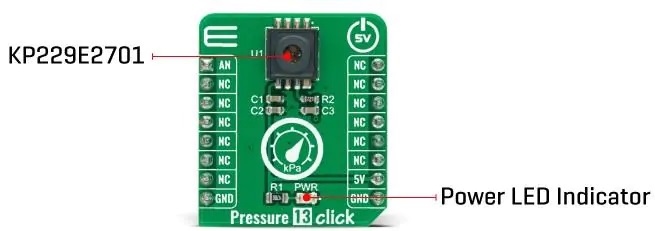 Mikroe Pressure 13 Click电路板结构