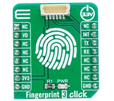 指纹传感器与主机MCU接口电路板Mikroe Fingerprint 3 Click的介绍、特性、应用及结构图