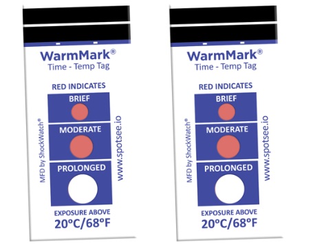 SpotSee WarmMark温度指示器