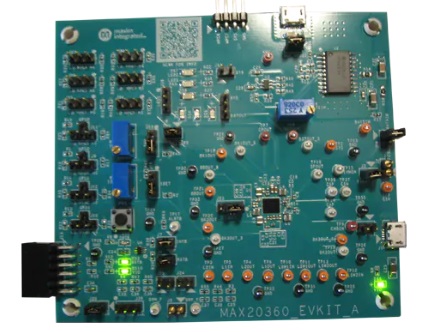 美信半导体MAX20360评估套件MAX20360EVKIT的介绍、特性、及电路板结构图