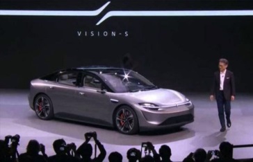 索尼在2020年CES国际消费电子展上推出首款电子汽车，电动概念车