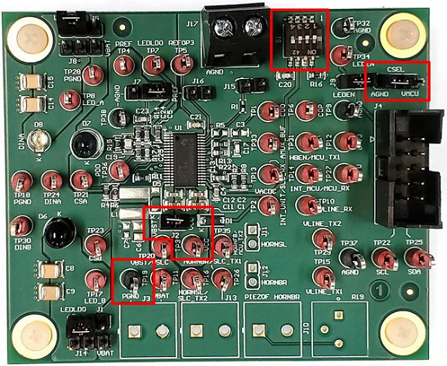 TPS8804EVM AFE评估模块电路板连接