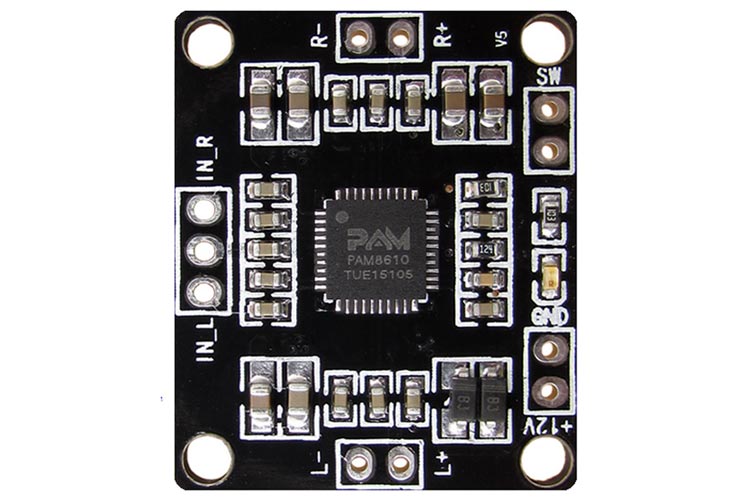 PAM8610音频立体声放大器模块_引脚说明_接口图