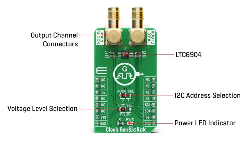 Mikroe Clock Gen 3 Click功能结构图