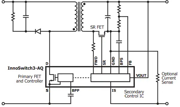 InnoSwitch 3-AQ反激式开关IC_特性_功能结构图_电路图及应用