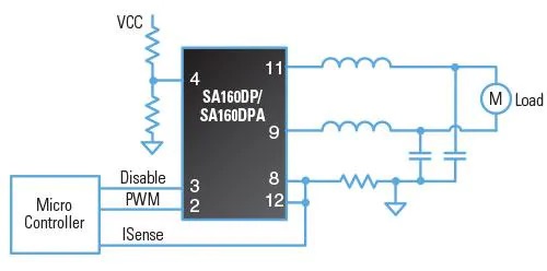 SA160 10A H桥电机驱动器IC，是有刷型电机和无功负载的低成本解决方案