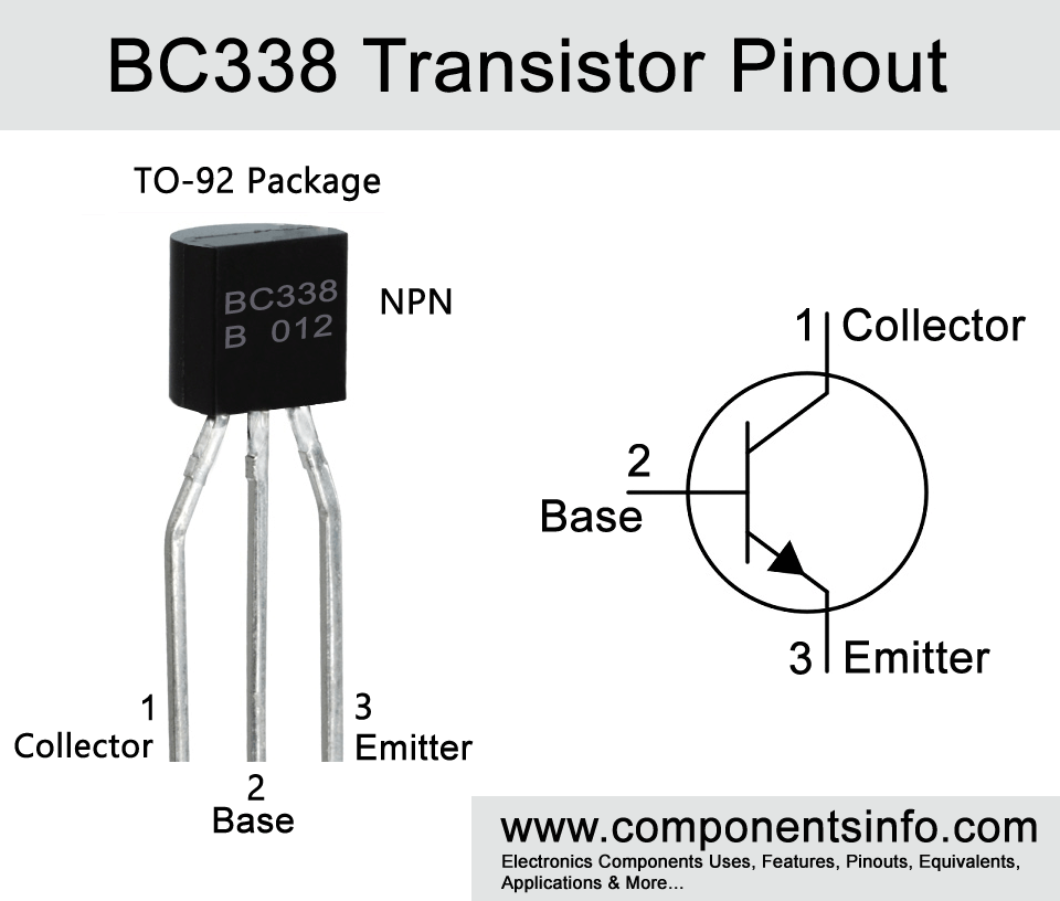BC338可用于多种开关和音频相关应用，最大集电极电流为0.8A_引脚配置_技术参数_应用范围